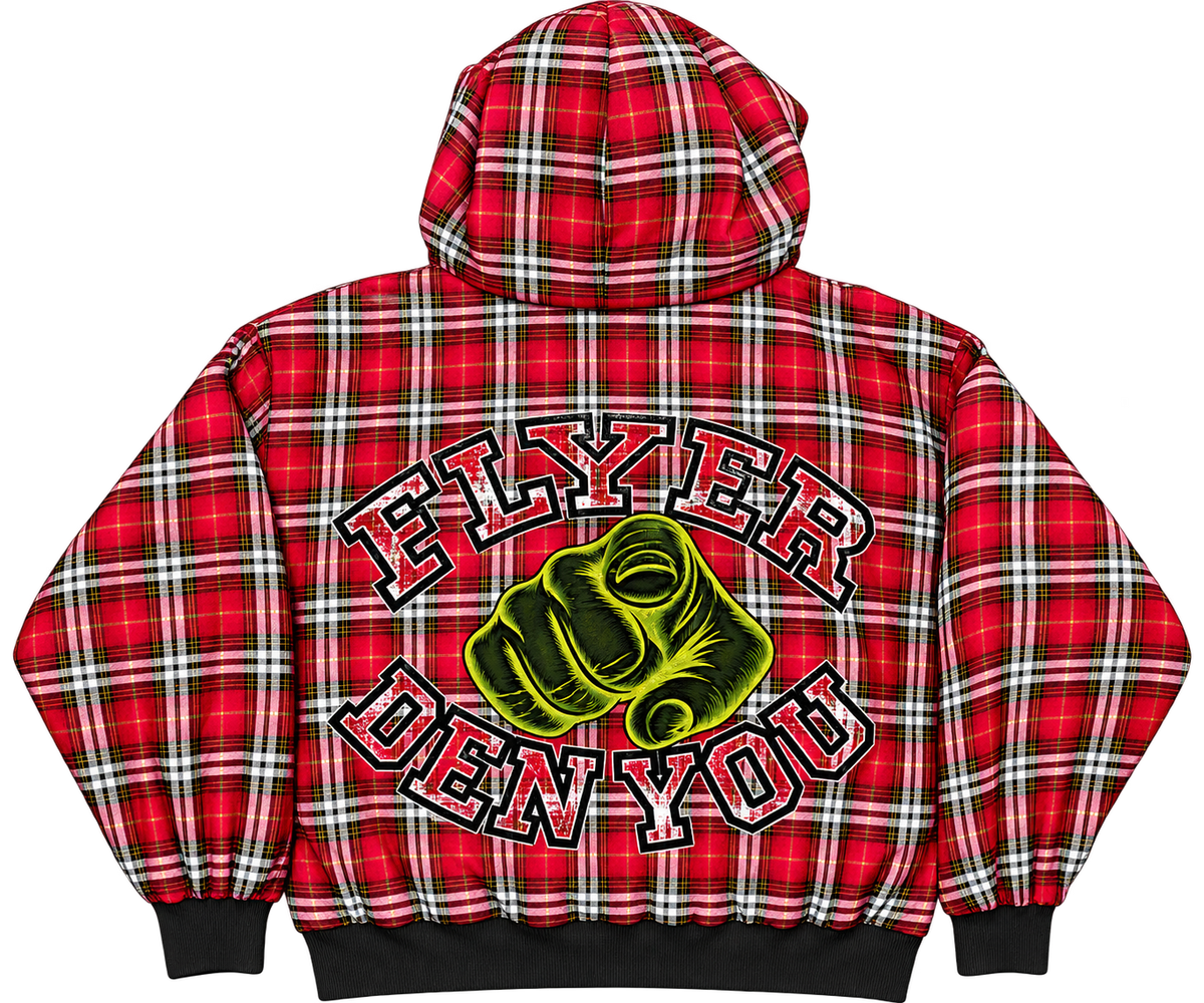 Plaid (red) Flyer hoodie