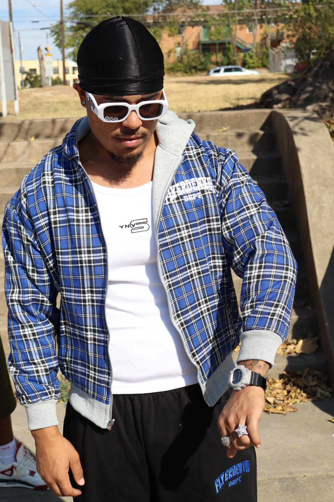 Plaid flyer hoodie
