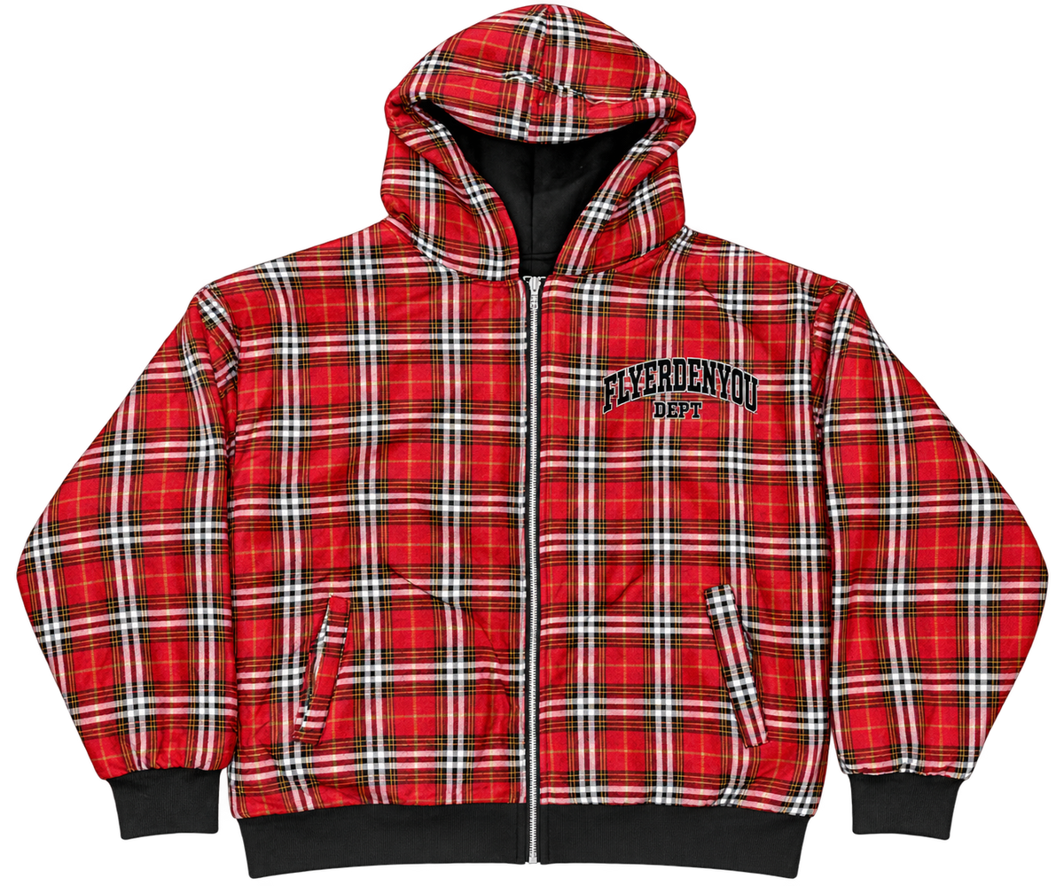 Plaid (red) Flyer hoodie