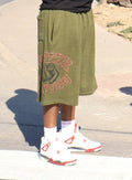 Green flyer shorts